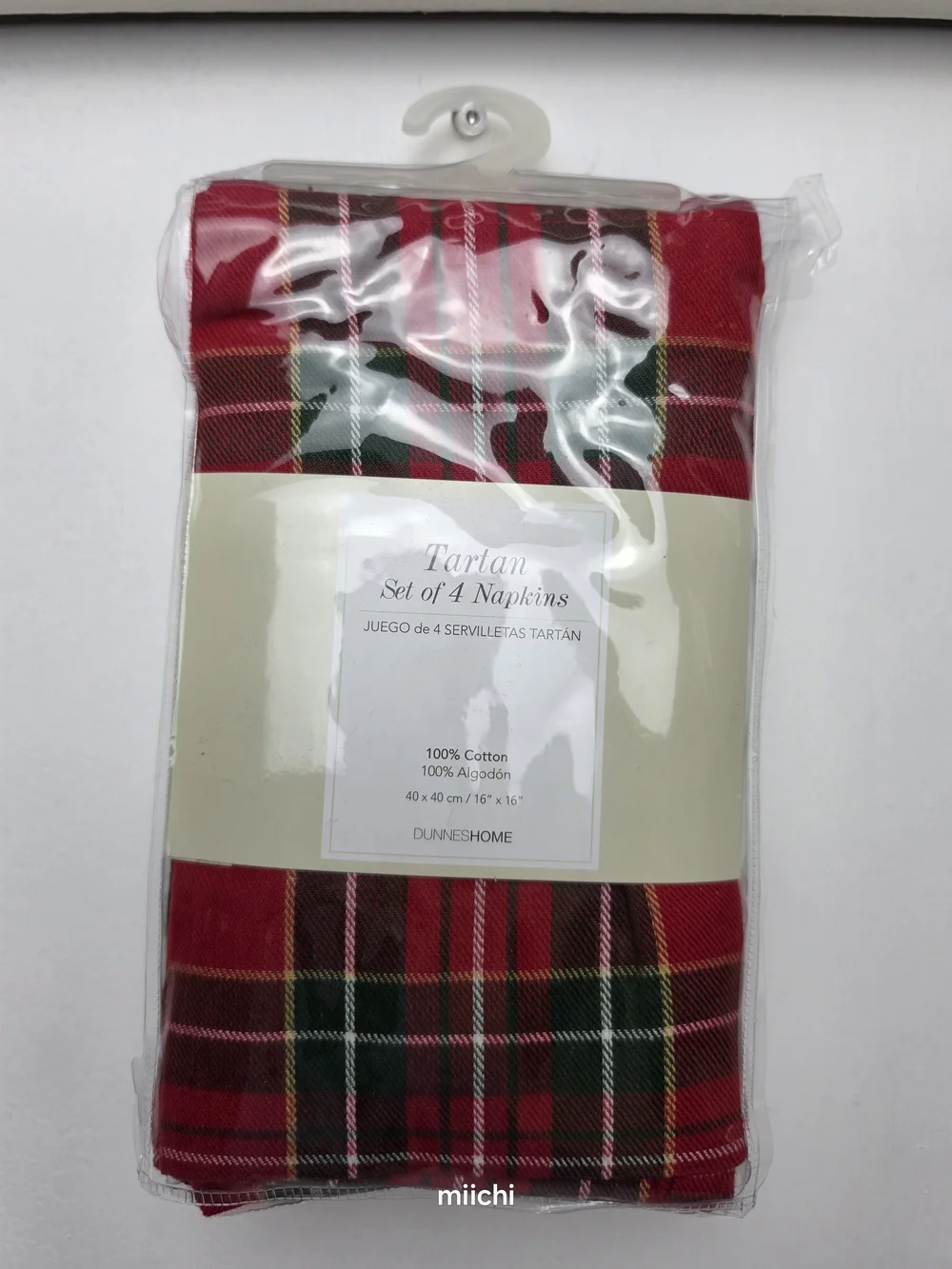 Tartan Cotton Napkins - Red Plaid Set of 4